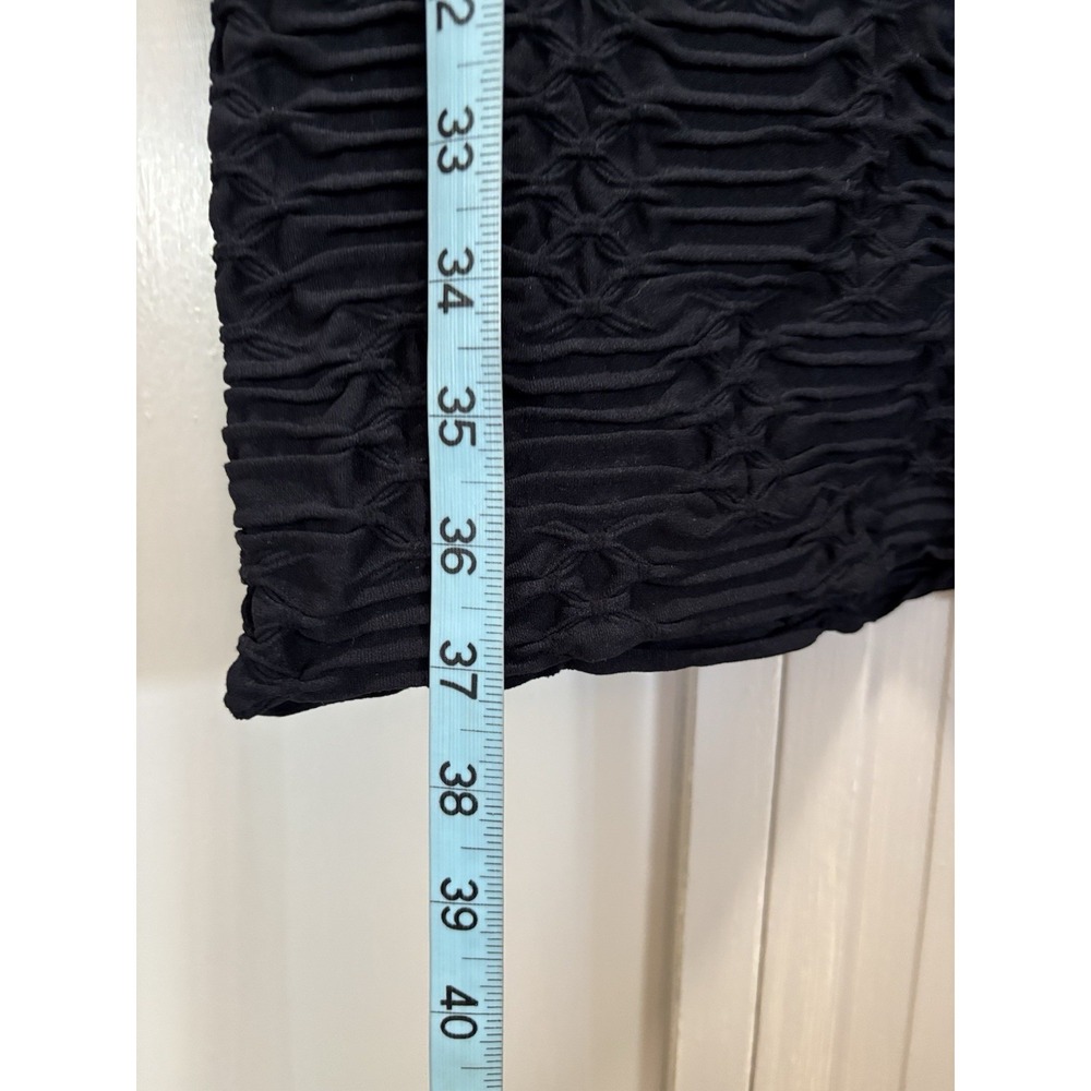 Tees By Tina Bodycon Midi Dress Black Long Sleeve Scoop Neck Size OS NWT - Picture 3 of 7